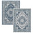 Dahlia Medallion Machine Woven Performance Area Rug - Ivory/Blue - 5'3" x 7'-2048333700