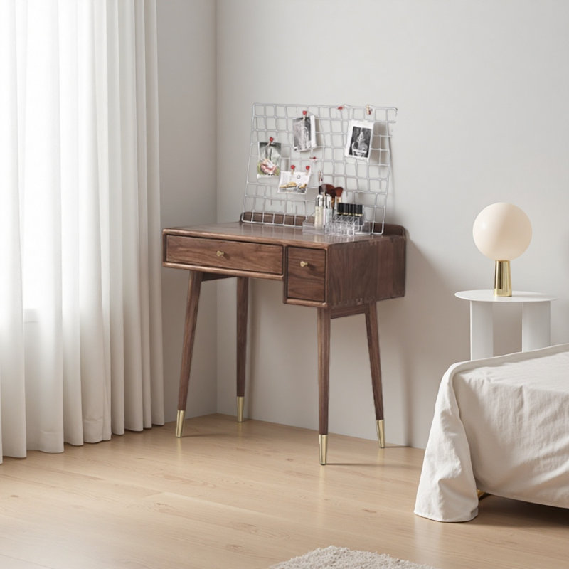 Bureau moderne en bois de noyer noir de style champêtre, H 29,92 po x l 39,37 po x P 17,71 po