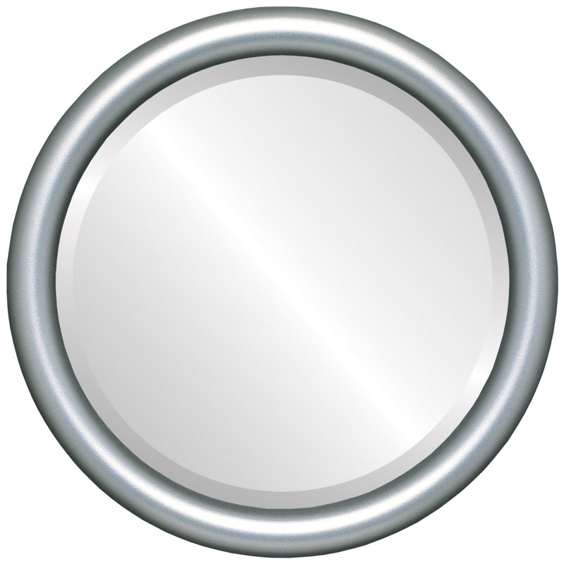 Rowles Round Mirror, 15.375" x 15.375", Silver Shade
