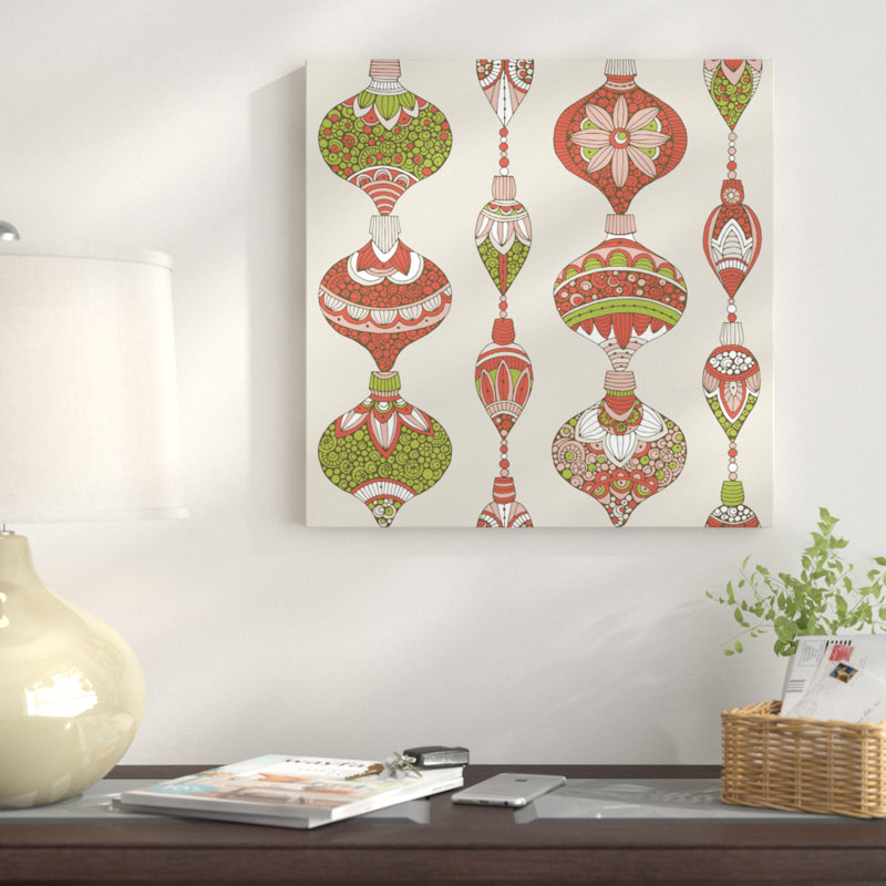 Ornaments IV, impression sur toile tendue, H 26 po x l 26 po x P 1,5 po, Cadre noir