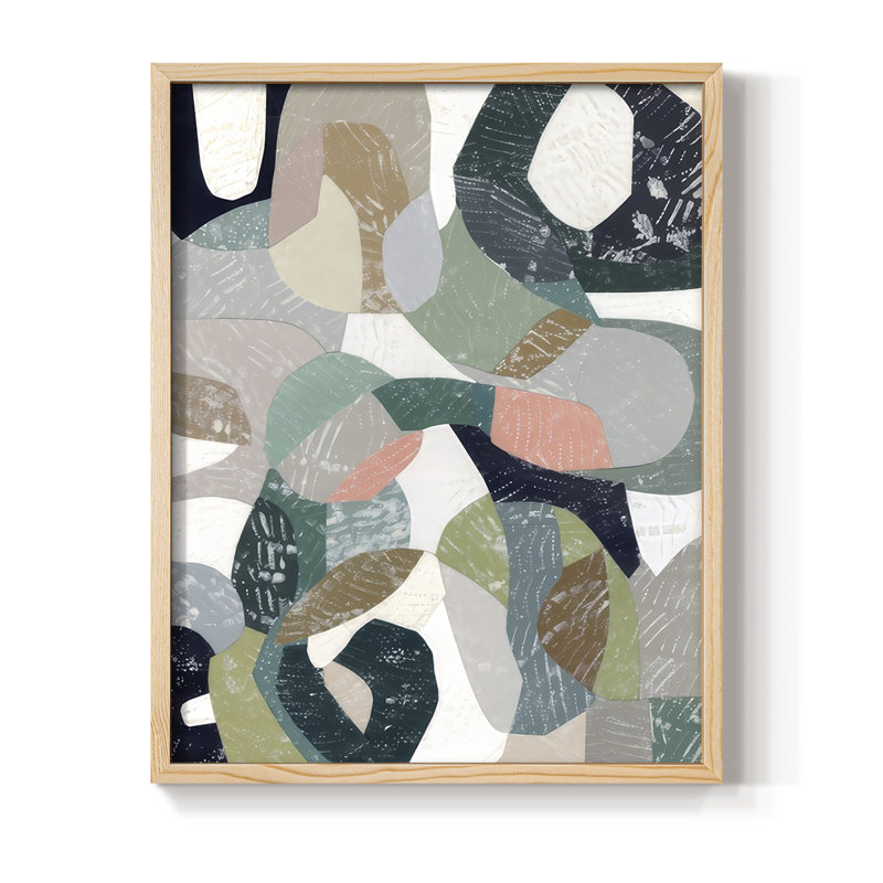 Settle Me Down II Framed Print - Solid Wood, Natural, 15" H x 12" W