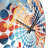 Blue And Orange Swirling Waves Harmony - Abstract Wall Clock-101236305