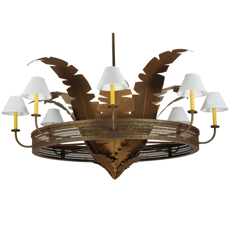 Lustre en banane et bambou de 6 po de 59 po Motta