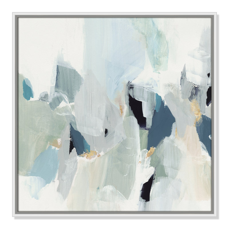 «Little Talks III» par Isabelle Z - reproduction d'art, H 25,5 po x l 25,5 po, Toile avec cadre photo, Blanc