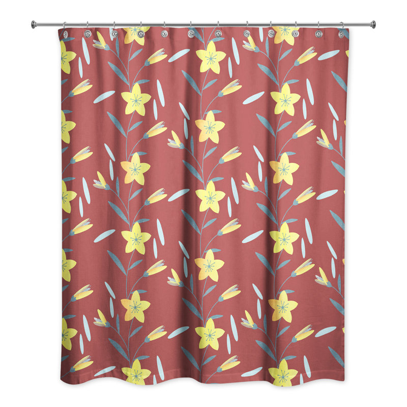 Rideau de douche Roshelle, Rouge