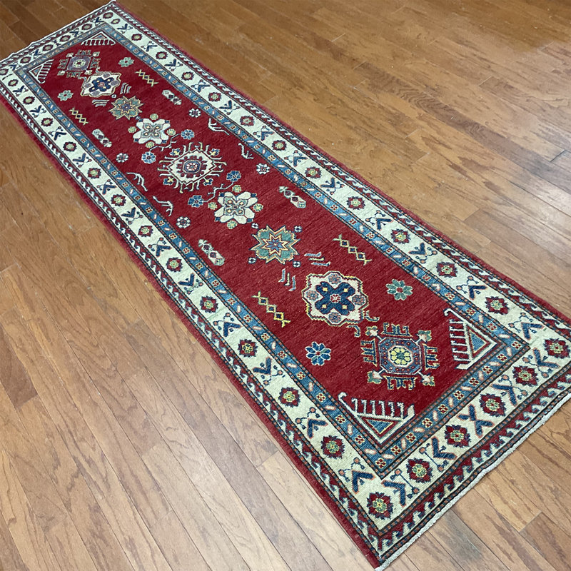  Handmade Kazak Wool Runner