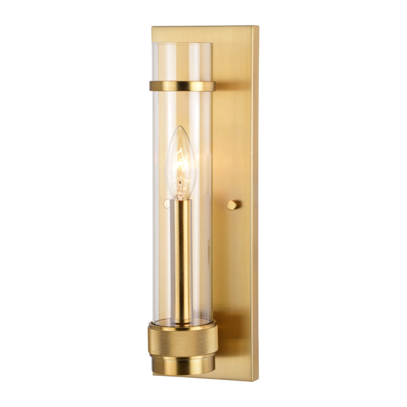 Penkridge Steel Armed Sconce, Satin Brass
