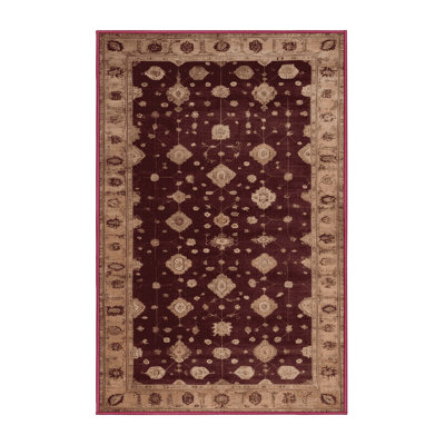 Machine Washable Overdyed Red Area Rug
