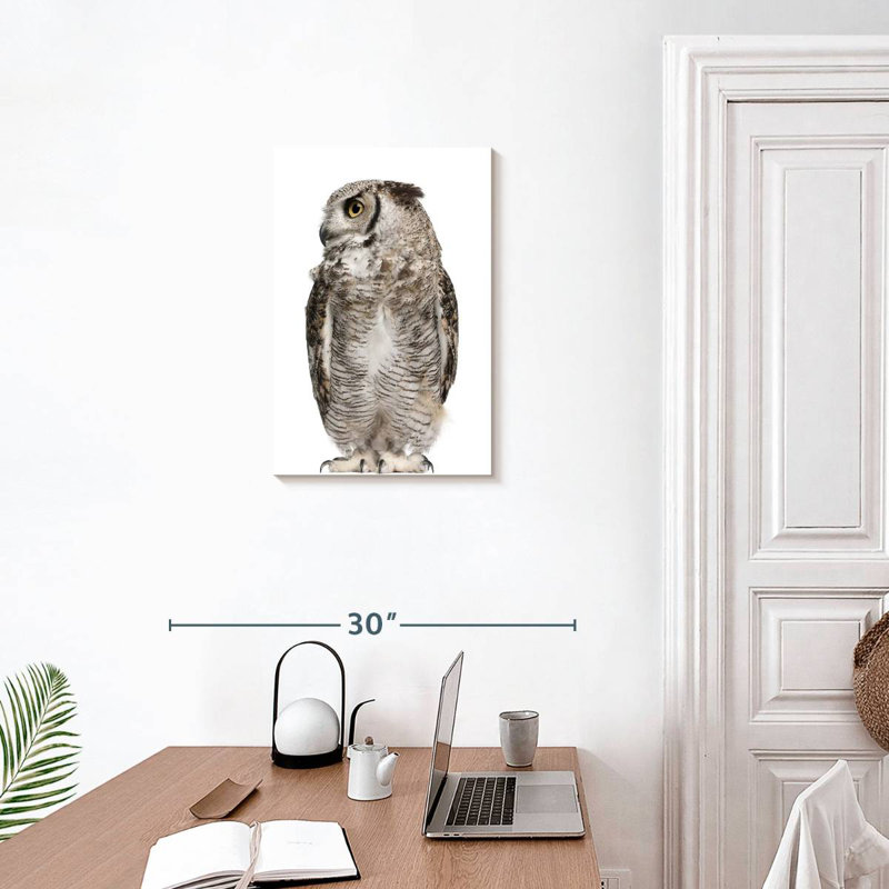 Brampt Owl Looking Sideways, 24" H x 16" W
