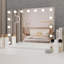 58 x 45cm LED Vanity Mirror with 10x Magnifying Mirror, Illuminated Dressing Table Mirror with USB Port, 3 Colour Modes & Dimmable Light-679363159