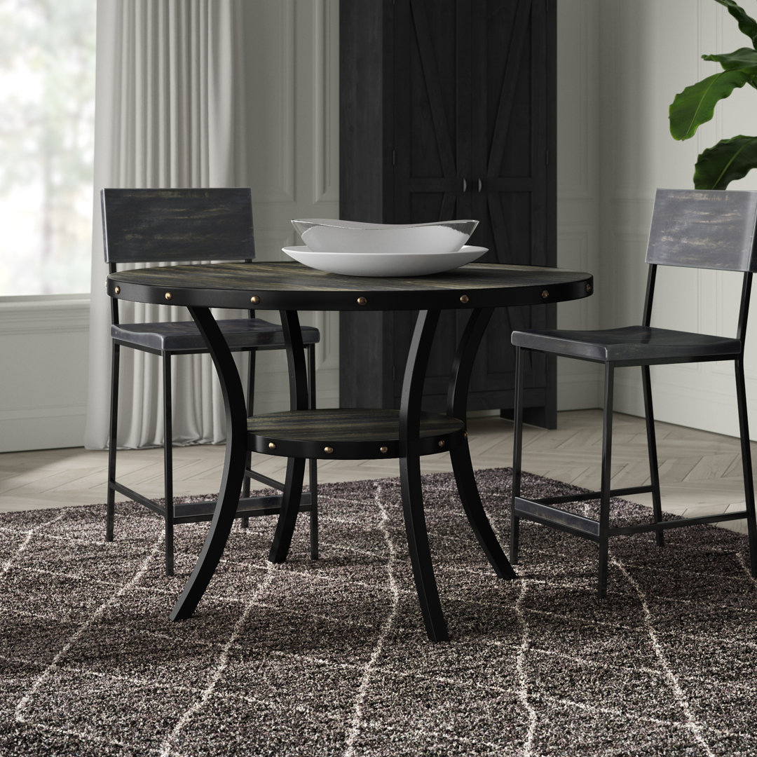 Carliana Round Metal Base Dining Table Winston Porter