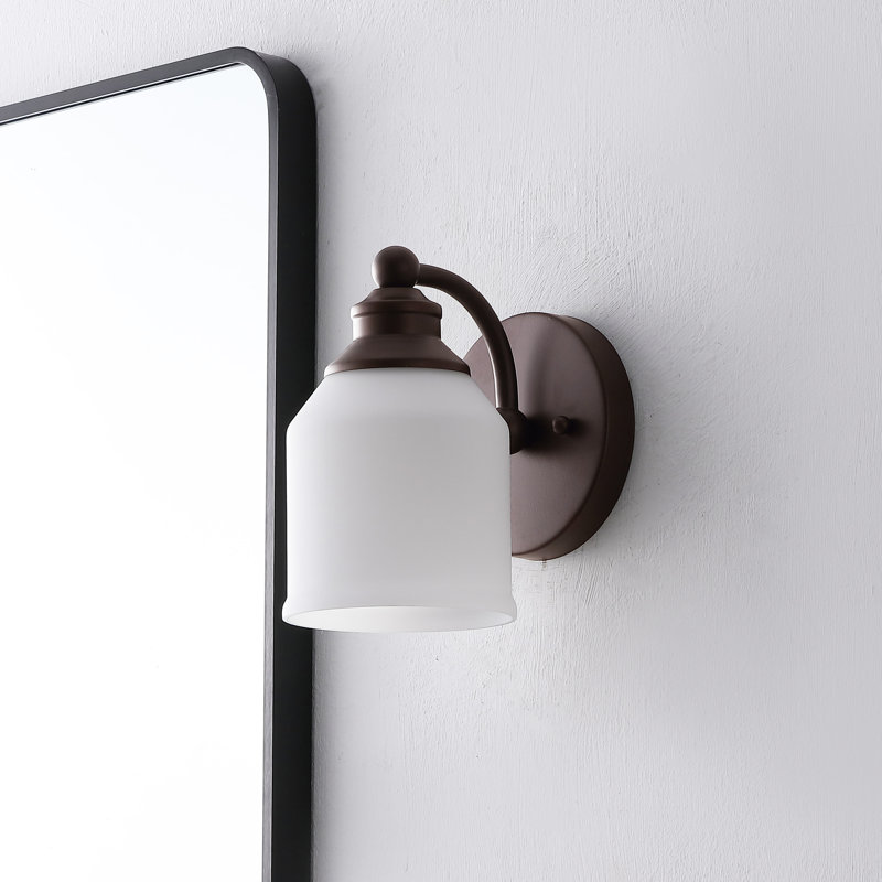 Éclairage pour meuble-lavabo à DEL Lauder Farmhouse, Bronze frotté à l'huile, Une lumière