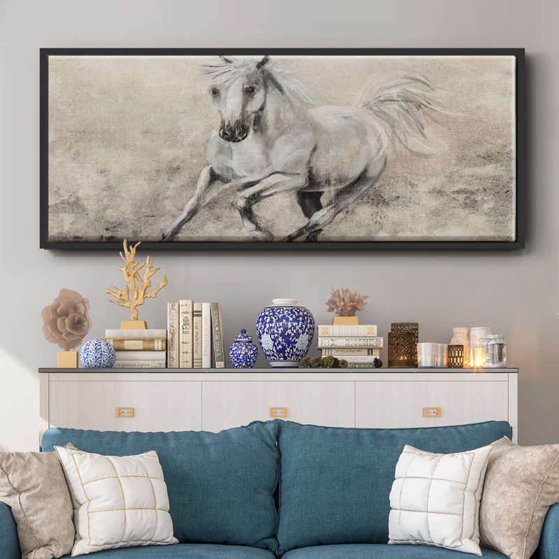 Majestic Stallion II - toile encadrée, H 24 po x l 60 po
