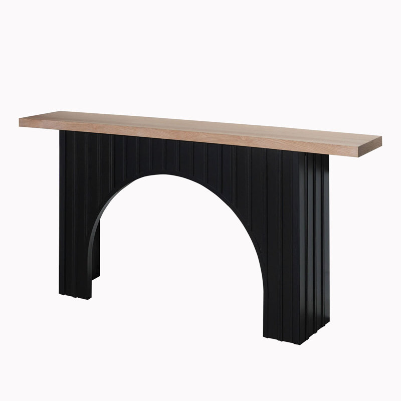 Modern Console Table with Black Arch Base