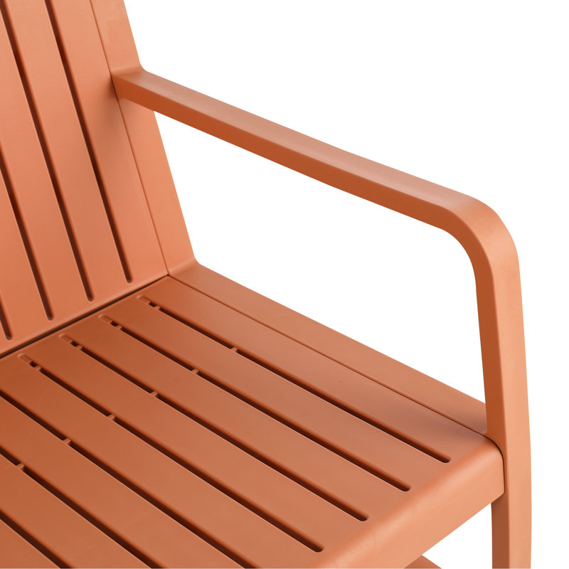Apricot Brown 1 - Piece Patio Conversation , 3 Seater Made Of Polypropylene, Waterproof, , Breathable Slatted Design For Relaxation Polypropylene Indoor/outdoor Furniture In Brown, , Lightweight Yet