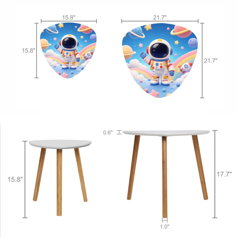 Ensemble de 2 tables basses gigognes Triangle