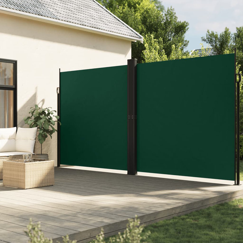 Dakota Fields 600cm W Polyester Cover Motorised Retractable Side Awning, 200cm H x 1000cm W, Brown