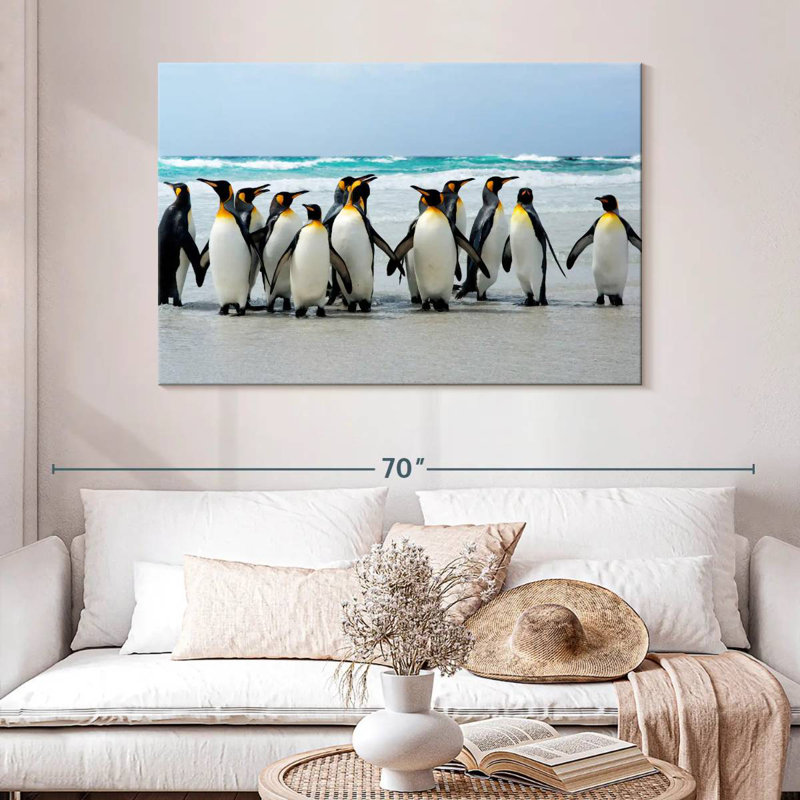 Congregation Of Penguins, 32" H x 48" W