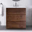30 po X P 18 po P x 33 po Meuble-lavabo simple H en noyer avec 3 trous de robinet
