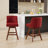 Rolland Counter Height Swivel Barstools, 26'' H Seat Height Upholstered Bar Stools Set of 2-1231659715