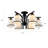 Indars 6 - Light Glass Semi Flush Mount Ceiling Light 