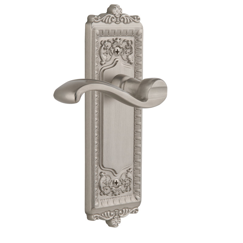 Grandeur Windsor Plate Double Dummy with Portofino Lever, Satin Nickel