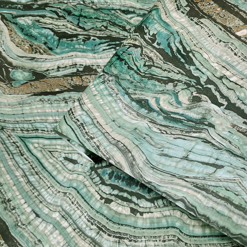 Lateaka Abstract Double Roll, Teal