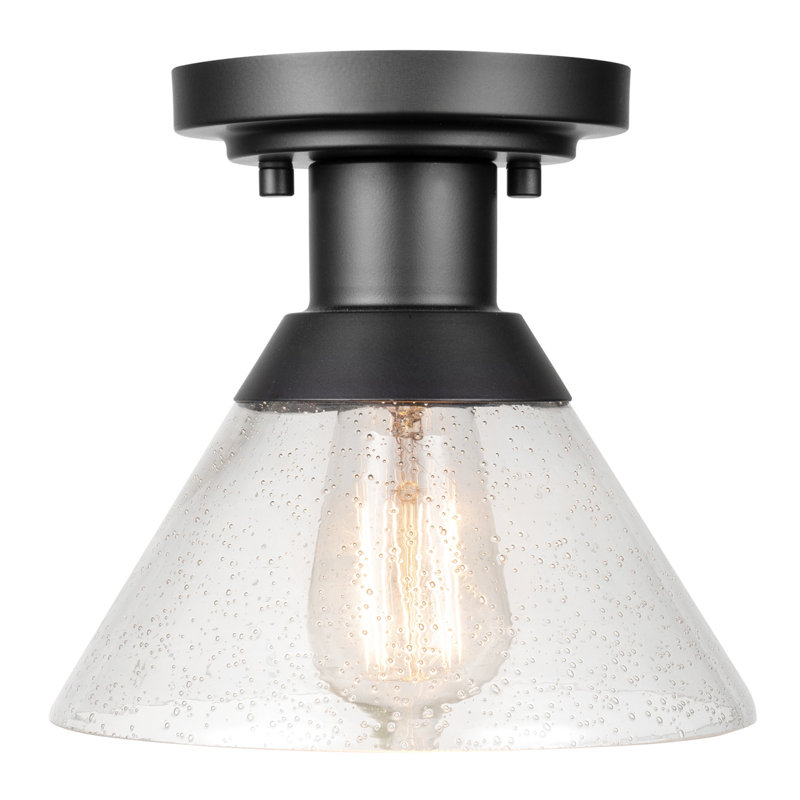 Throncliffe Matte 7.9'' W 1 - Bulb Outdoor Semi Flush Mount