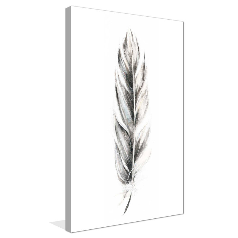 Plume fantaisie III - Peinture, L 18 po x H 30 po, Toile tendue