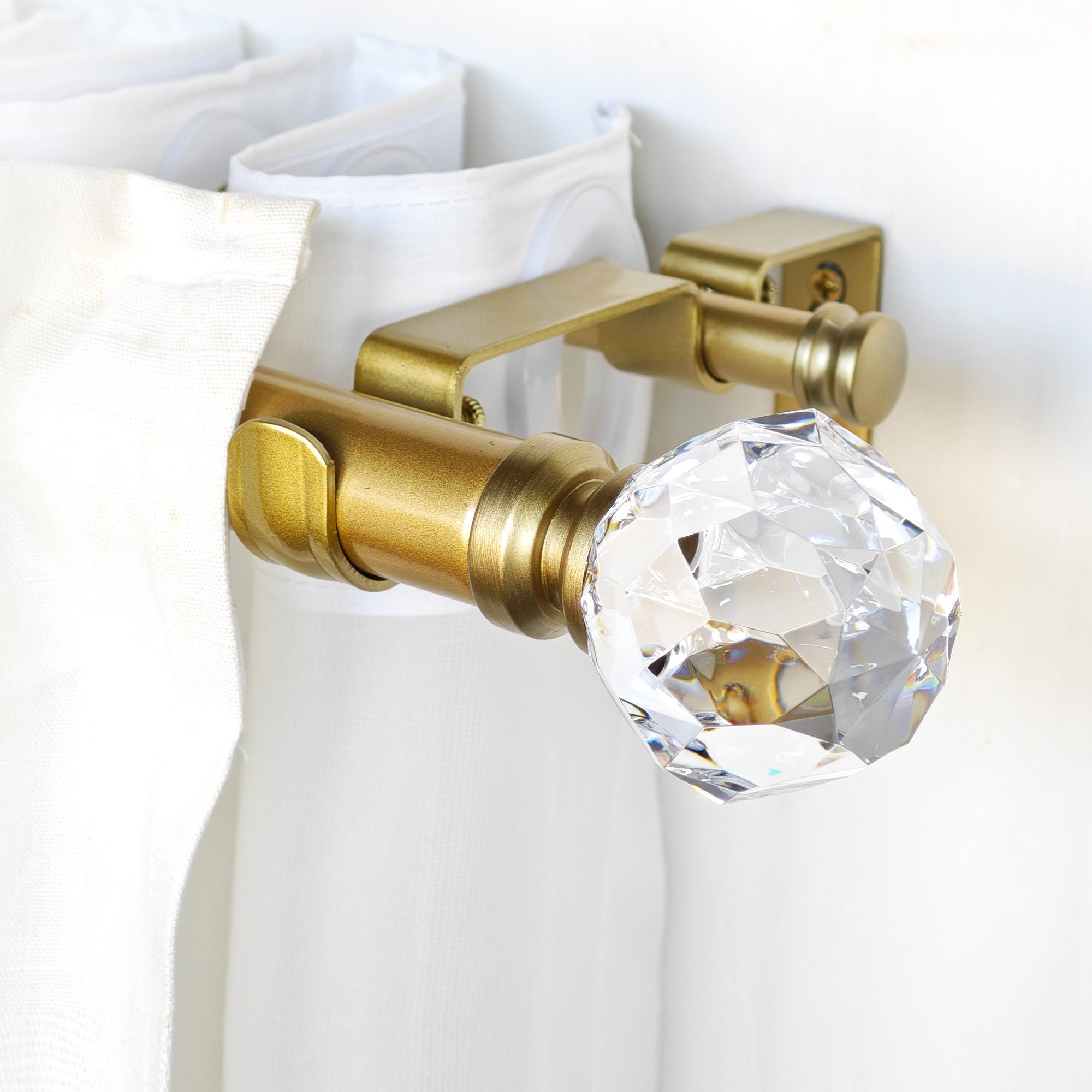 House of Hampton® Odessa Iron Adjustable 1.12'' Double Curtain Rod & Reviews | Wayfair