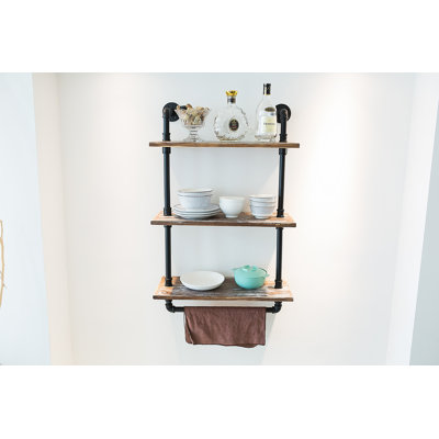 Tablette décorative en bois massif 3 pièces Francesca