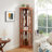 Lighted Corner Glass Curio Cabinet For Living Room, Ideal For Antique Collection, Wine Storage, And Displaying Precious Items