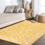Tapis d'intérieur / extérieur jaune tissé texturé Debbe-140742961