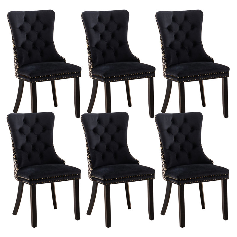 Chaise de salle à manger Klemish, Noir / gris