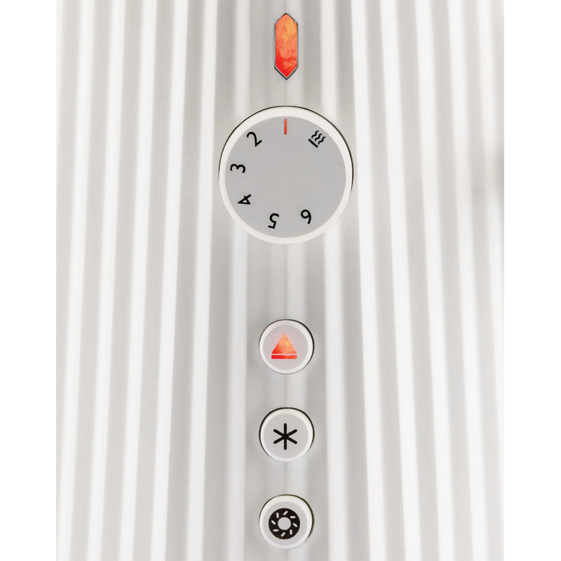Pliss Long Double Compartment Toaster, White