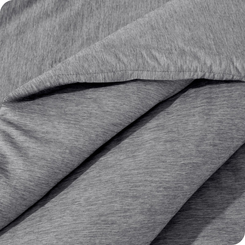 Bare Home Heathered Comforter Set - Ultra-Soft - Goose Down Alternative - All Season Warmth, Heather Charcoal