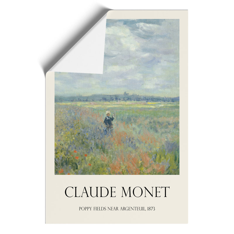 Poppy Fields Near Argenteuil by Claude Monet - No Frame Print, 59cm H x 42cm W x 0.1cm D