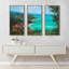 «Overlooking The Inlet» par Jane Slivka, reproduction de 3 pièces sur toile flottante-62940867