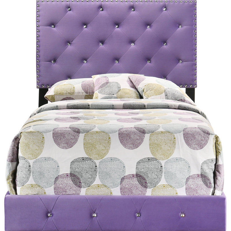 Charmant lit simple mauve pour des espaces élégants