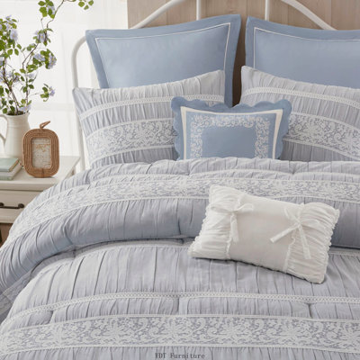 7 Piece Queen Jacquard Comforter Set