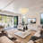 Ladaniel 6-Light Dimmable Gold Chandelier with White Round Shells