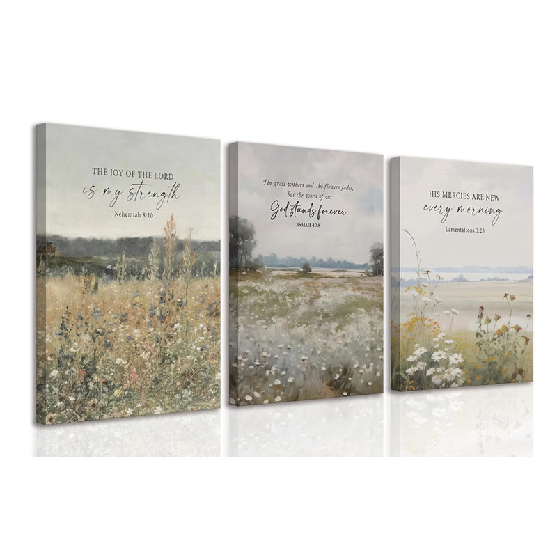 3 Piece Wrapped Canvas Print, 60 cm H x 40 cm W