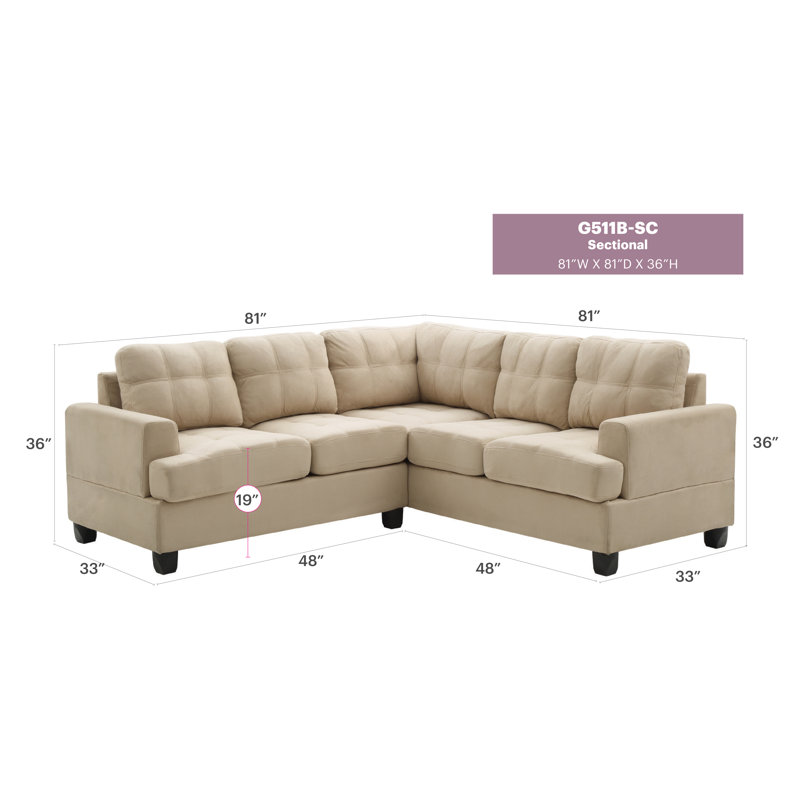 Canapé modulaire Sandridge G511B-SC, blanc