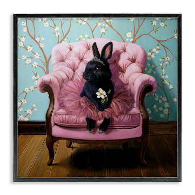 «Girlie Rabbit» en tutu, estampe numérique, design par Lucia Heffernan