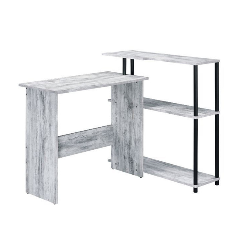 Rectangular Writing Desk With Side Shelf