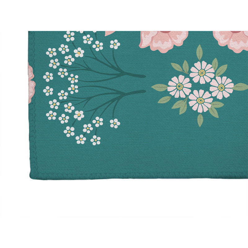 May Flowers Outdoor Rug, Runner 2'6" x 8'