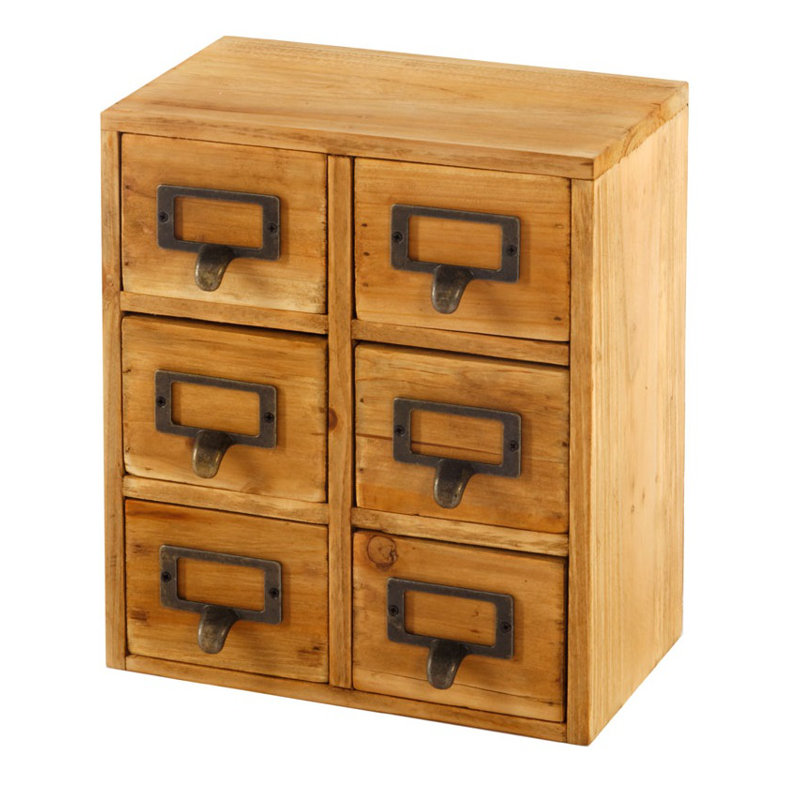 Jennifer Solid Wood 23cm W 6 - Drawer Chest of Drawers