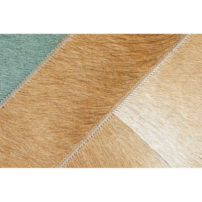 Tapis géométrique en coton beige