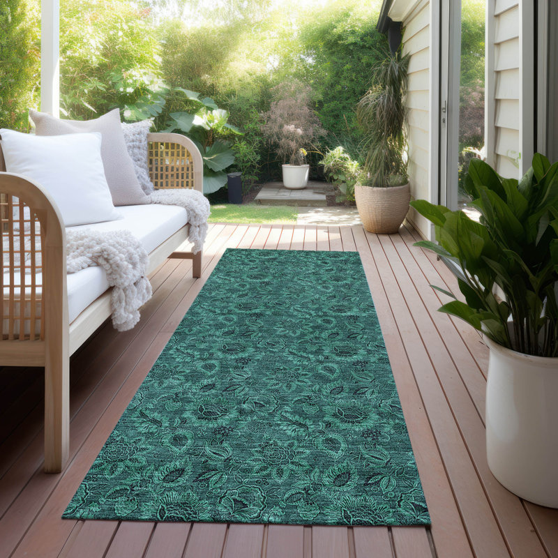 Tapis intérieur / extérieur Flitwick avec envers antidérapant, Tapis de couloir 2 pi 3 po x 7 pi 6 po