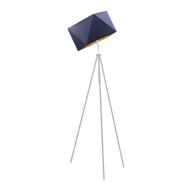Fite 142cm Tripod Floor Lamp, Blue, Silver